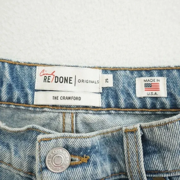 Re/Done Light Blue The Crawford Straight Leg Jeans - Picture 9 of 11